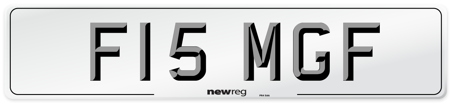 F15 MGF Number Plate from New Reg